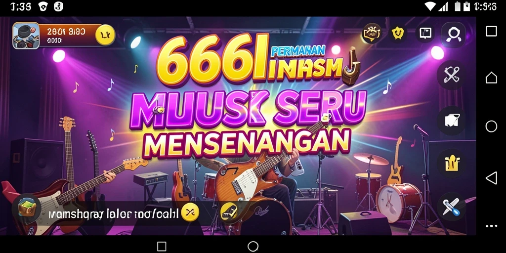 Tampilan gameplay 666I yang menampilkan keseruan bermain musik.