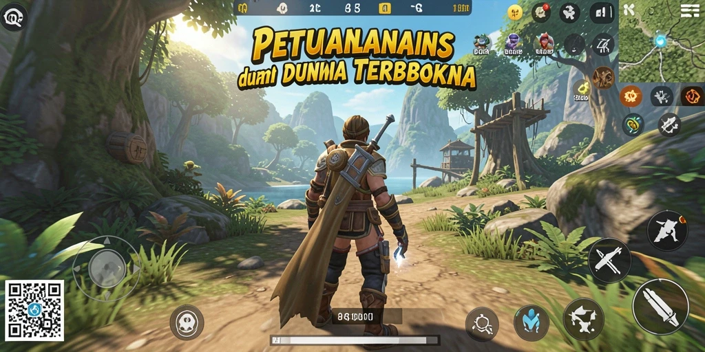 Screenshot gameplay 8QR memperlihatkan pesona dunia terbuka yang luas.