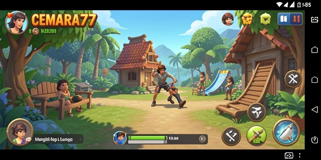 Tampilan menarik dalam gameplay seru CEMARA77.