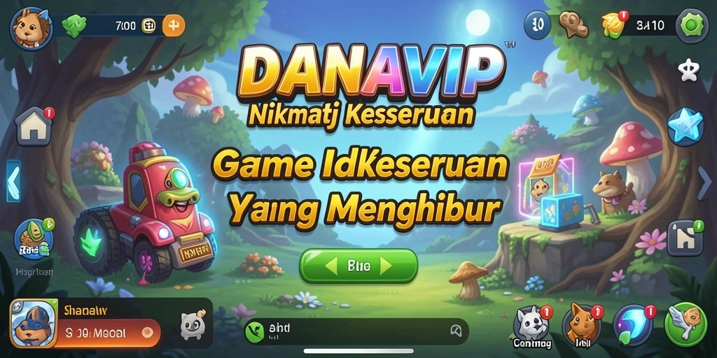 Tampilan menarik dari gameplay DANAVIP yang penuh warna.