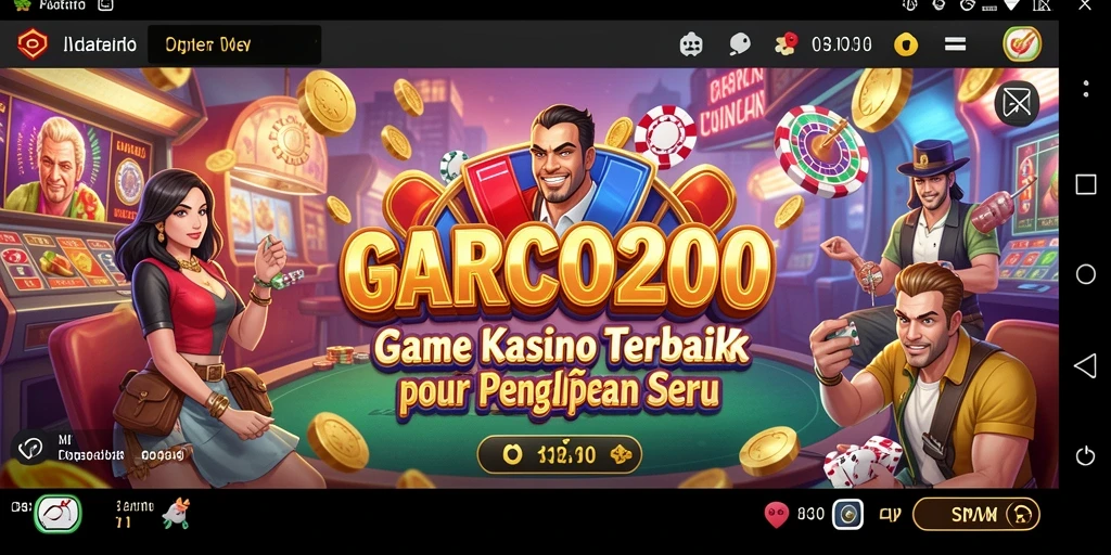 Screenshot gameplay GARCO200 menampilkan keseruan permainan Kasino.