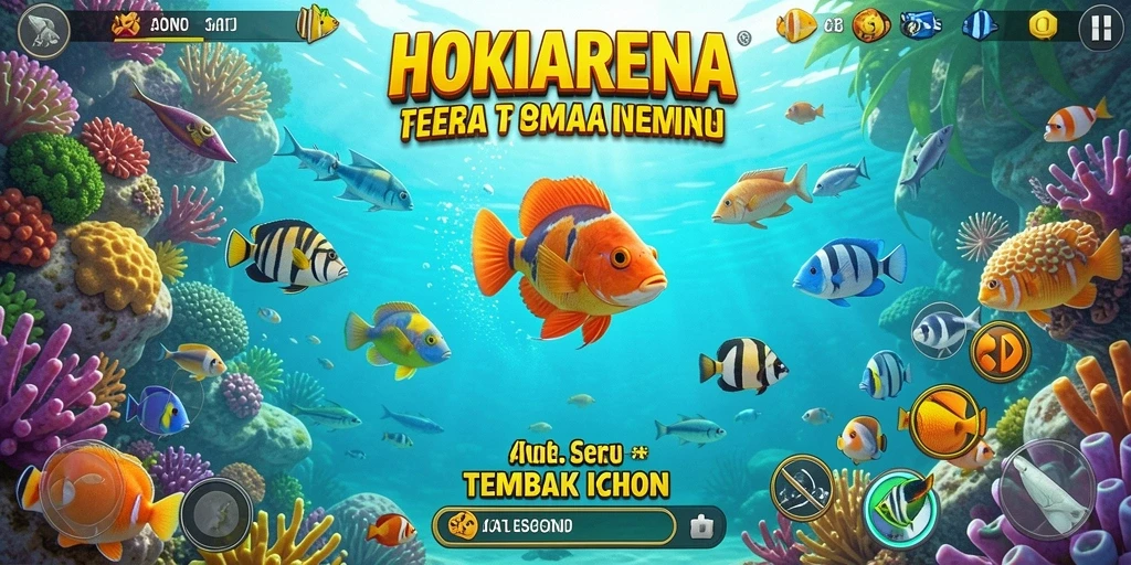 Tangkapan ikan seru dalam HOKIARENA dengan grafis memukau.