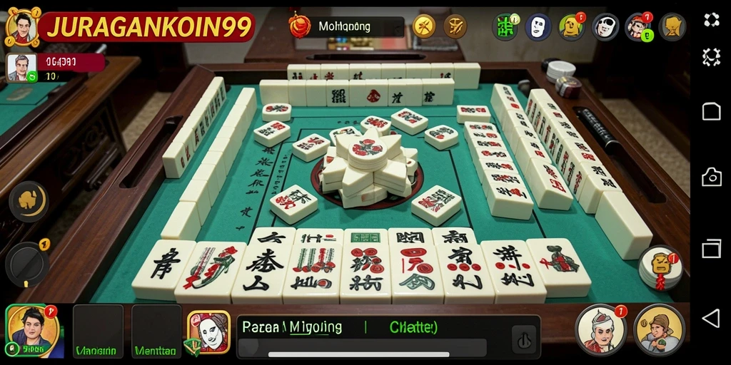Tampilan gameplay seru dari JURAGANKOIN99 dengan berbagai desain ubin Mahjong.
