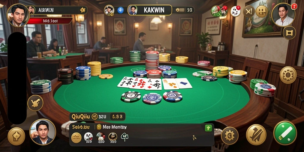 Screenshot gameplay KAKWIN menampilkan pengalaman seru QiuQiu.