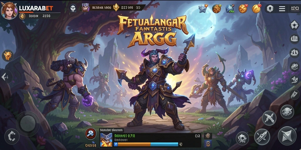 Tampilan dinamis gameplay LUXARABET dengan aksi ARPG yang seru.