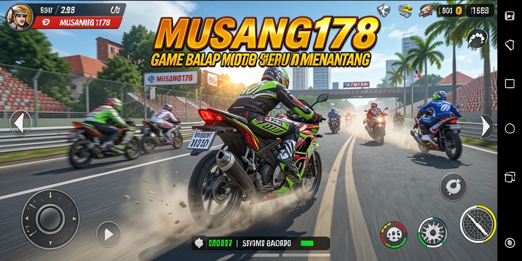Tampilan seru dari balapan motor di MUSANG178.