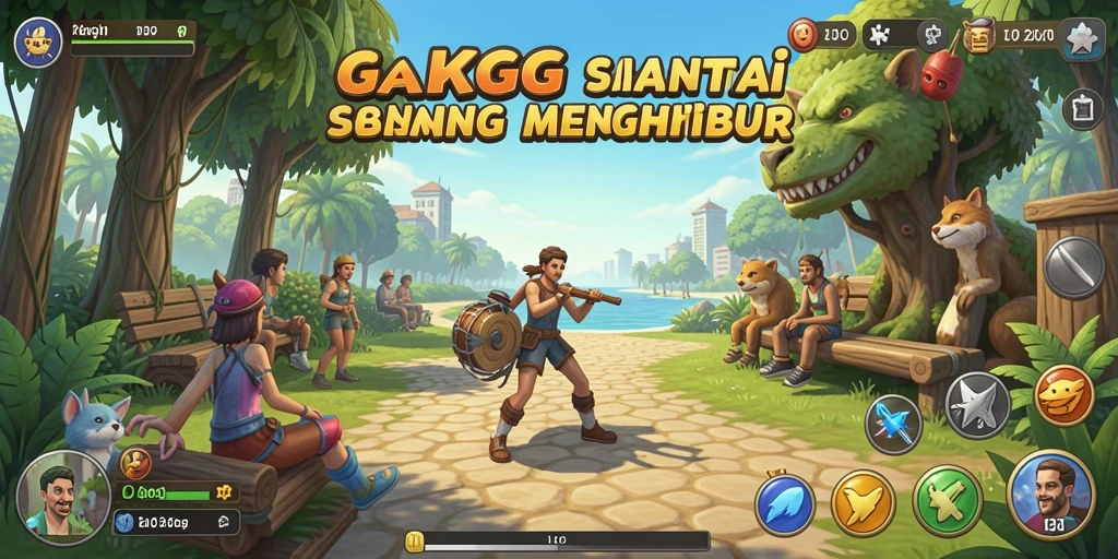 Tampilan gameplay RKGG yang ceria dan mengasyikkan.