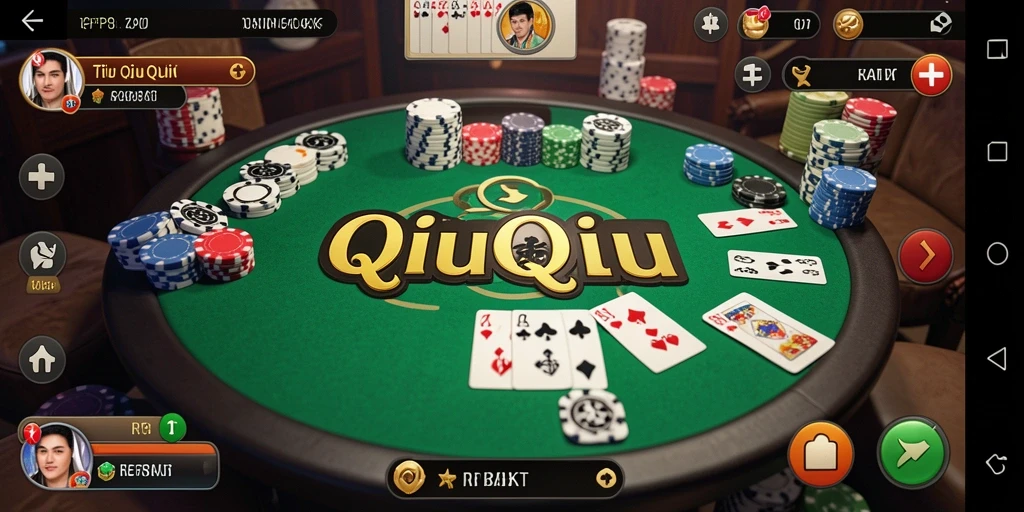 Screenshot utama yang menampilkan gameplay QiuQiu yang seru.