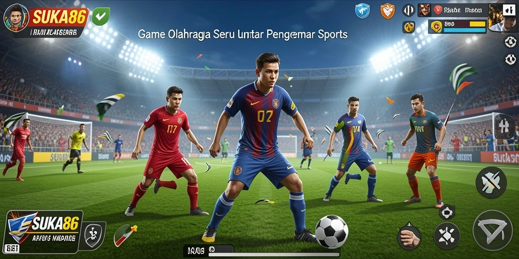 Tampilan gameplay seru dalam SUKA86 dengan aksi olahraga yang mendebarkan.