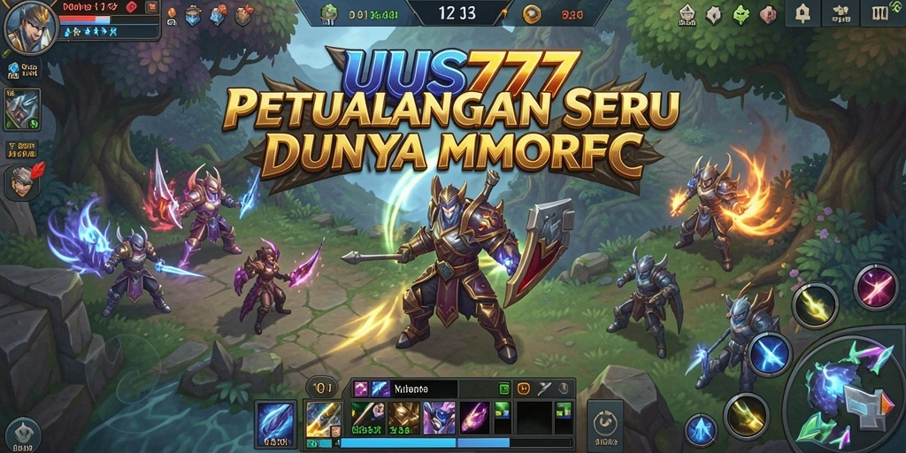 Tangkapan layar UUS777 menampilkan pertarungan seru di dunia MMORPG.