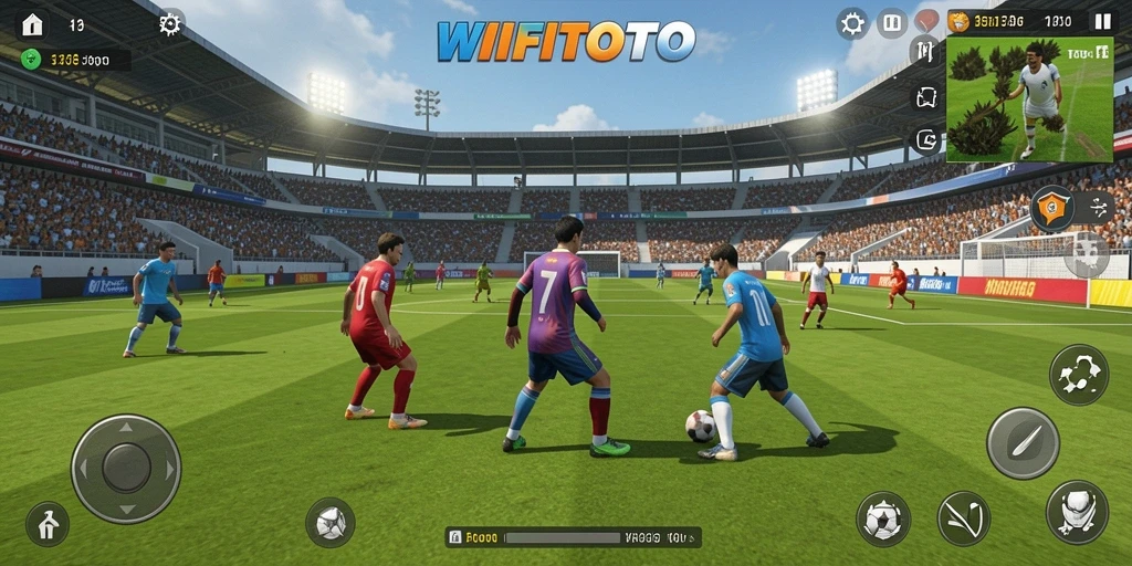 Tampilan gameplay seru di aplikasi WIFITOTO yang menampilkan pertandingan olahraga.