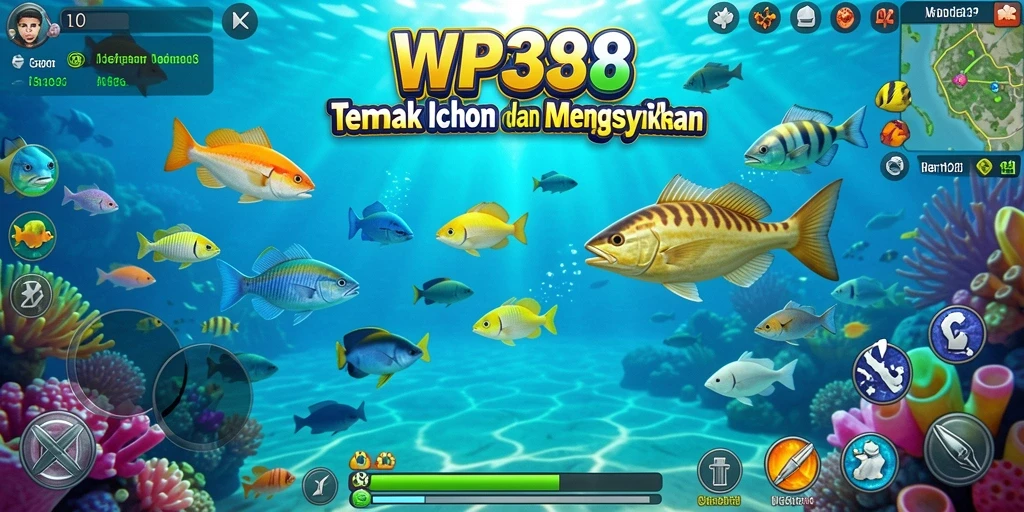 Tampilan gameplay WP888 yang menegangkan saat menembak ikan.
